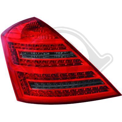 -STOPURI CU LED MERCEDES W221 FUNDAL RED/BLACK -COD 1647996